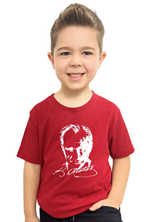 Atatürk Baskılı Çocuk Tişörtü | %100 Pamuk, Şık ve Rahat Tasarım