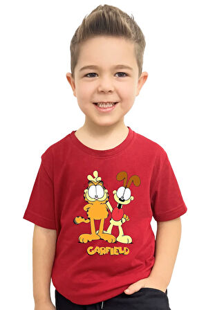 Garfield Baskılı Çocuk Tişörtü | %100 Pamuk, Şık ve Rahat Tasarım