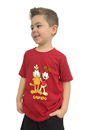 Garfield Baskılı Çocuk Tişörtü | %100 Pamuk, Şık ve Rahat Tasarım