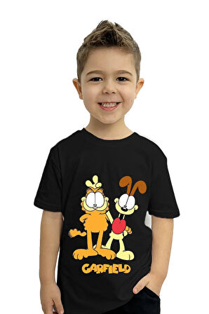 Garfield Baskılı Çocuk Tişörtü | %100 Pamuk, Şık ve Rahat Tasarım