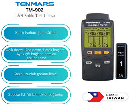 Tenmars TM-902 LAN Kablo Test Cihazı
