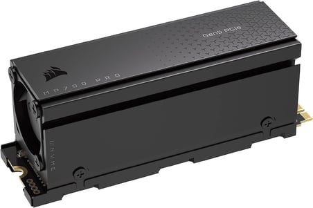 CORSAIR MP700 PRO 4TB M.2 PCIe Gen5 x4 NVMe 2.0 SSD, Hava Soğutuculu, 12.400 MB/s Okuma, TLC NAND - Siyah (CSSD-F4000GBMP700PRO)