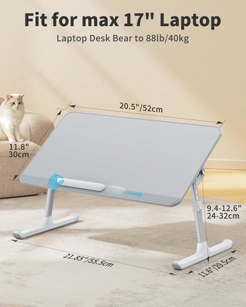 Bix AL30 Ayarlanabilir Laptop Standı Ergonomik Tasarım 17 İnç Uyumlu Taşınabilir Masa Gri