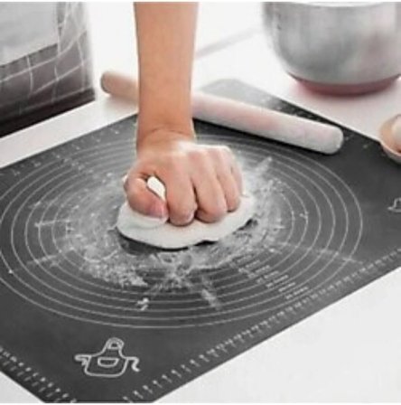 Gri Silikon Ölçülü Çok Amaçlı Hamur Açma Matı 45 Cm X 65