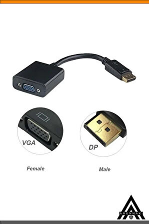 Anunnaki DisplayPort to VGA Çevirici Dönüştürücü - Full HD 1080p / 60Hz Adaptör