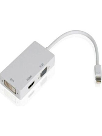 MiniDP to VGA-HDMI-DVI Çevirici Dönüştürücü Adaptör