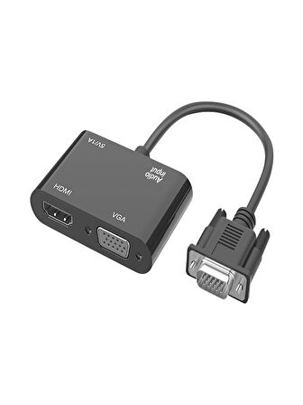 VGA HDMI Dönüştürücü Adaptörü VGA Kaynak Çıkışı Tv Dizüstü Bilgisayar Masaüstü Monitör İçin