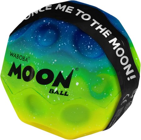 Rainbow MoonBall Topu, 6,3cm, Süper Yüksek Zıplayan, Çoklu Renkler, Yıldız Desenli