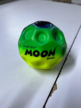Rainbow MoonBall Topu, 6,3cm, Süper Yüksek Zıplayan, Çoklu Renkler, Yıldız Desenli