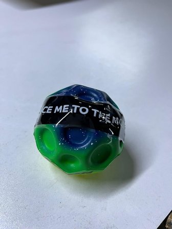 Rainbow MoonBall Topu, 6,3cm, Süper Yüksek Zıplayan, Çoklu Renkler, Yıldız Desenli