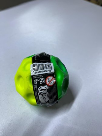Rainbow MoonBall Topu, 6,3cm, Süper Yüksek Zıplayan, Çoklu Renkler, Yıldız Desenli