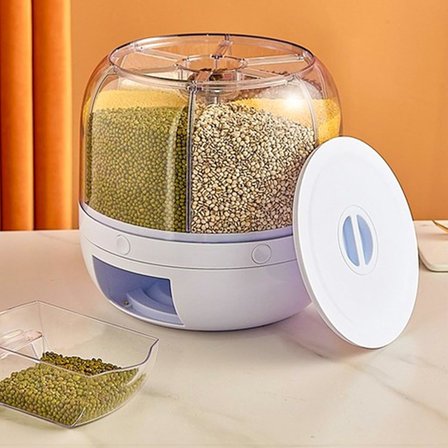 Bakliyat Organizeri, Bakliyat Saklama Kabı, 6 Kg Kapasiteli Styles Gıda Ve Bakliyat Saklama Kabı 6 Gözlü (6KG)