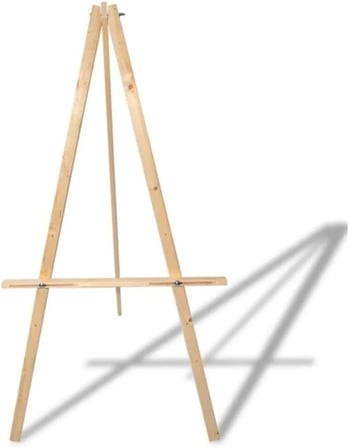 Ahşap Ayarlı Şövale, Resim Sehpası, Ressam Şövalye Sergi Tuval Tutucu, 144 Cm, Hoşgeldiniz Standı