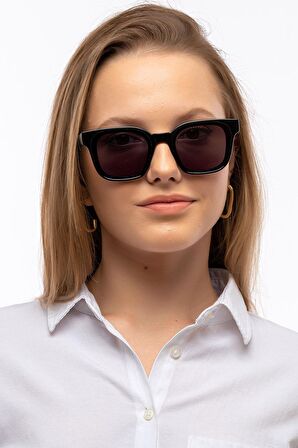 Naomi Flat Siyah Kadın Güneş Gözlüğü