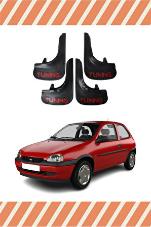 Opel Corsa Tuning yazılı 4’lü tozluk çamurluk paçalık şık ve dayanıklı malzeme