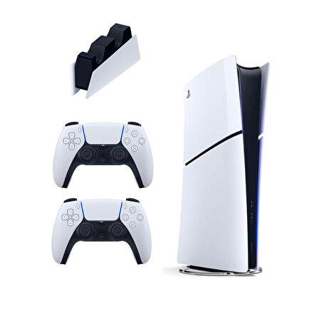 Sony Playstation 5 Slim Digital 825 GB + Şarj İstasyonu + 2. Dualsense İthalatçı Garantili