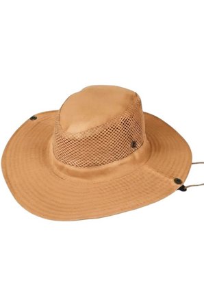 Tezzgelsin Erkek Fileli Safari Şapkası Geniş Siperlikli İpli Nefes Alan UV Güneş Koruyucu Balıkçı ve Outdoor Doğa Şapkası