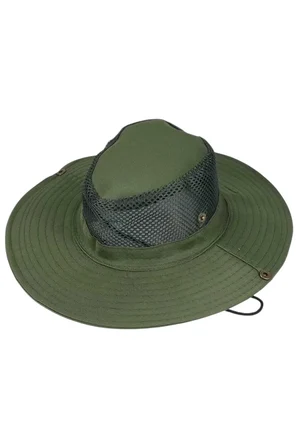 Tezzgelsin Erkek Fileli Safari Şapkası Geniş Siperlikli İpli Nefes Alan UV Güneş Koruyucu Balıkçı ve Outdoor Doğa Şapkası