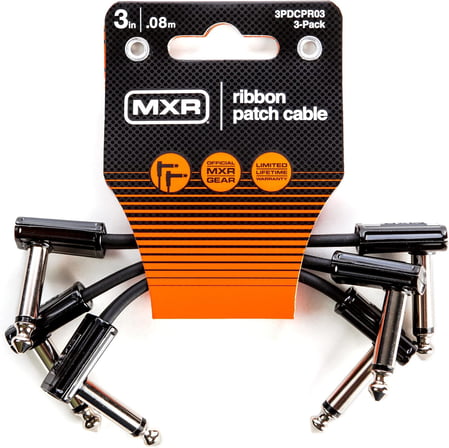 MXR Şerit Yama Kablosu 3 "| 3"-3 Paket, 1/4-İnç Dik Açı (3PDCPR03)