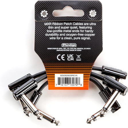 MXR Şerit Yama Kablosu 3 "| 3"-3 Paket, 1/4-İnç Dik Açı (3PDCPR03)