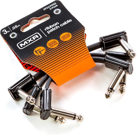 MXR Şerit Yama Kablosu 3 "| 3"-3 Paket, 1/4-İnç Dik Açı (3PDCPR03)