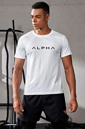 Unisex Alpha Baskılı Tasarım Tshirt