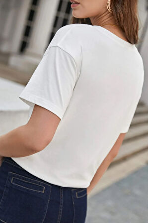 Unisex Hearts Baskılı Tasarım Tshirt