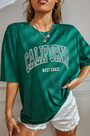 Unisex California West Coast Baskılı Tasarım Tshirt
