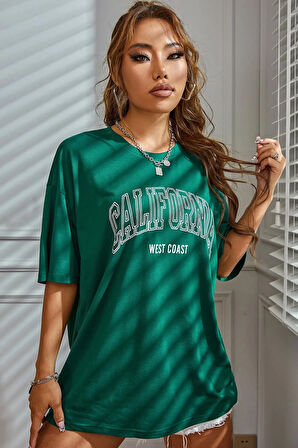 Unisex California West Coast Baskılı Tasarım Tshirt