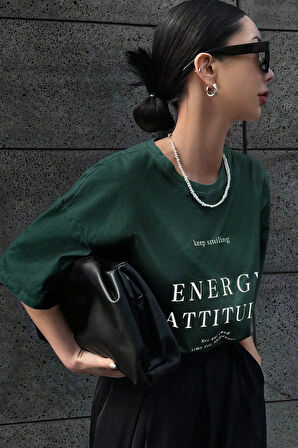 Unisex Energy Baskılı Tasarım Tshirt