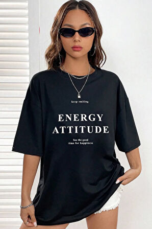 Unisex Energy Baskılı Tasarım Tshirt