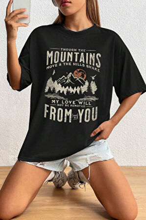 Unisex Mountains From You Baskılı Tasarım Tshirt