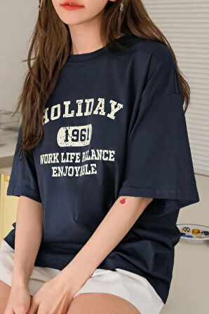 Unisex Holiday Baskılı Tasarım Tshirt