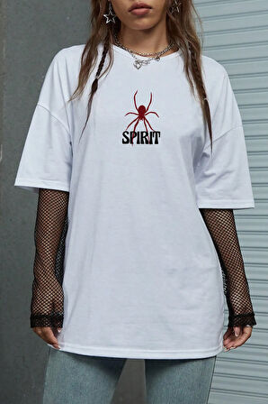 Unisex Spirit Baskılı Tasarım Tshirt