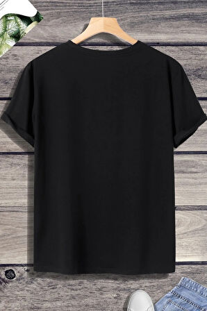 Unisex Tupac Coffee Baskılı Kısa Kol T-shirt