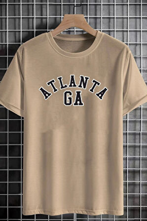 Unisex Atlanta Baskılı Tasarım T-shirt