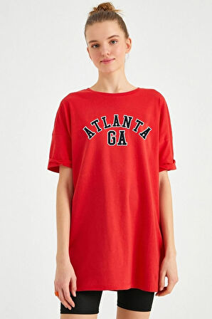 Unisex Atlanta Baskılı Kısa Kol T-shirt