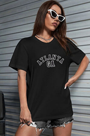 Unisex Atlanta Baskılı Tasarım T-shirt