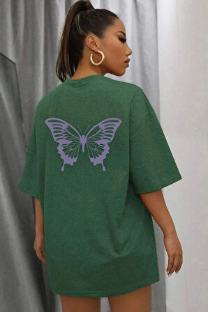 Unisex Butterfly Baskılı Tasarım T-shirt