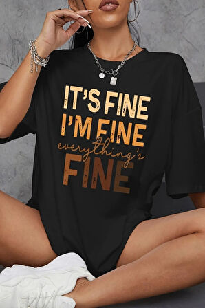 Unisex Fine Baskılı Kısa Kol T-shirt