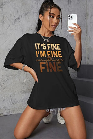 Unisex Fine Baskılı Kısa Kol T-shirt