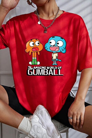 Unisex Gumball Baskılı Kısa Kol T-shirt