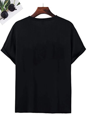 Unisex Saturn Baskılı Kısa Kol T-shirt