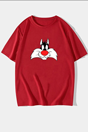 Unisex Sylvester Baskılı Kısa Kol T-shirt