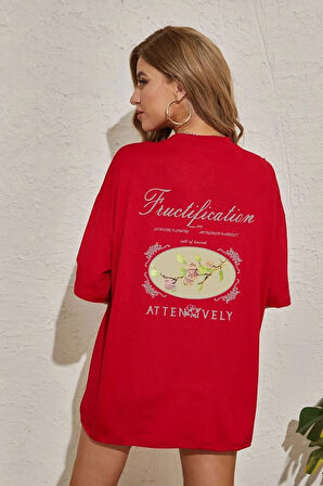 Unisex Fructification Baskılı Tasarım Tshirt