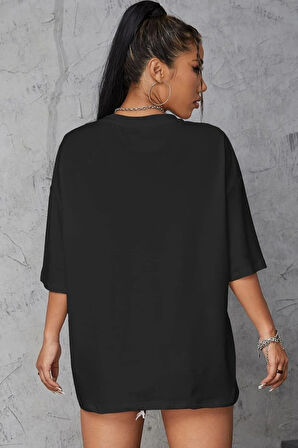 Unisex Kalp Baskılı Tasarım Tshirt