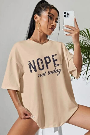 Unisex Not Today Baskılı Tasarım Tshirt