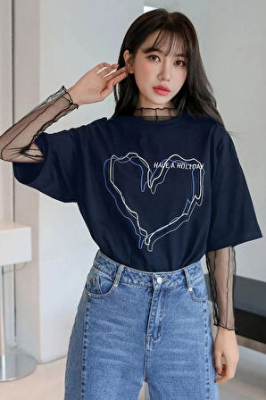 Unisex Holiday Baskılı Tasarım Tshirt