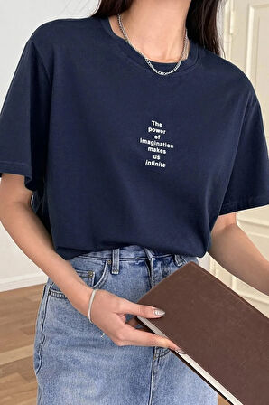 Unisex The Power Of Baskılı Tasarım Tshirt