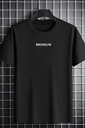 Unisex Brooklyn Baskılı Tasarım Tshirt